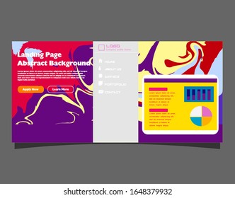Abstract gradient background. Minimal modern design. Landing page template. Vector illustration. Eps10