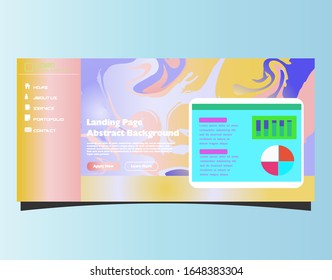 Abstract gradient background. Minimal modern design. Landing page template. Vector illustration. Eps10