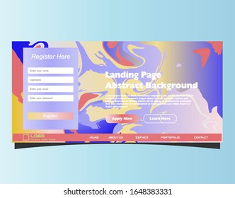 Abstract gradient background. Minimal modern design. Landing page template. Vector illustration. Eps10