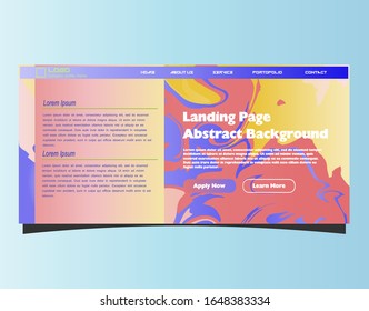 Abstract gradient background. Minimal modern design. Landing page template. Vector illustration. Eps10