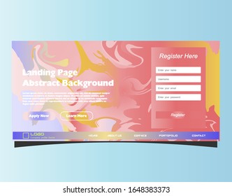 Abstract gradient background. Minimal modern design. Landing page template. Vector illustration. Eps10