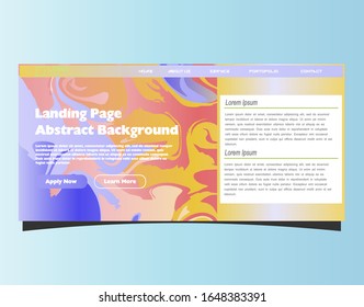 Abstract gradient background. Minimal modern design. Landing page template. Vector illustration. Eps10