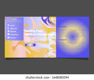 Abstract gradient background. Minimal modern design. Landing page template. Vector illustration. Eps10