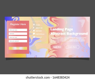 Abstract gradient background. Minimal modern design. Landing page template. Vector illustration. Eps10