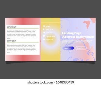 Abstract gradient background. Minimal modern design. Landing page template. Vector illustration. Eps10