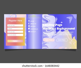 Abstract gradient background. Minimal modern design. Landing page template. Vector illustration. Eps10