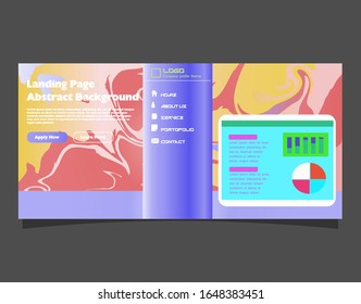 Abstract gradient background. Minimal modern design. Landing page template. Vector illustration. Eps10
