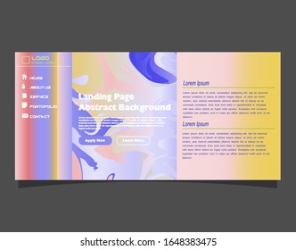 Abstract gradient background. Minimal modern design. Landing page template. Vector illustration. Eps10