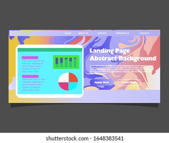 Abstract gradient background. Minimal modern design. Landing page template. Vector illustration. Eps10