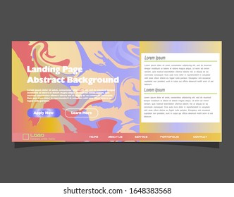 Abstract gradient background. Minimal modern design. Landing page template. Vector illustration. Eps10