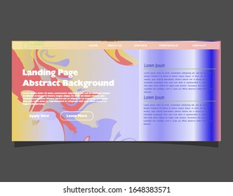 Abstract gradient background. Minimal modern design. Landing page template. Vector illustration. Eps10