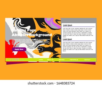 Abstract gradient background. Minimal modern design. Landing page template. Vector illustration. Eps10
