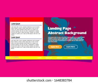 Abstract gradient background. Minimal modern design. Landing page template. Vector illustration. Eps10