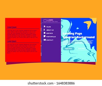 Abstract gradient background. Minimal modern design. Landing page template. Vector illustration. Eps10