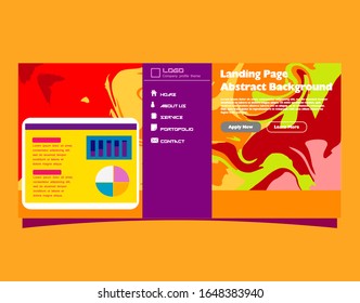 Abstract gradient background. Minimal modern design. Landing page template. Vector illustration. Eps10