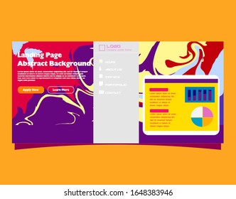 Abstract gradient background. Minimal modern design. Landing page template. Vector illustration. Eps10