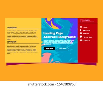 Abstract gradient background. Minimal modern design. Landing page template. Vector illustration. Eps10