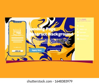 Abstract gradient background. Minimal modern design. Landing page template. Vector illustration. Eps10