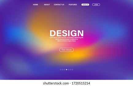 Abstract gradient background. Minimal modern design. Landing page template.
