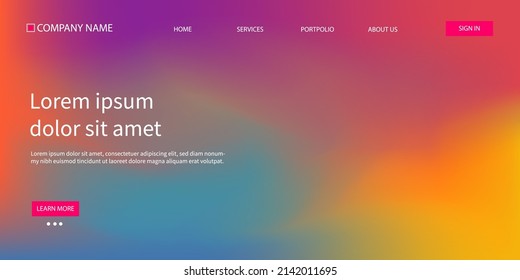 Abstract gradient background. Minimal modern design. Landing page template for creative design. Vector illustration- Eps10
