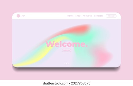 Abstract gradient background. Minimal modern design. Landing page template. Vector illustration. Eps10