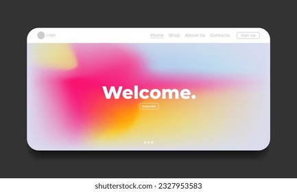 Abstract gradient background. Minimal modern design. Landing page template. Vector illustration. Eps10