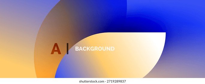 Fondo de gradiente Abstractas. Los tonos naranja y azul se mezclan suavemente. El texto lee AI BACKGROUND en letras blancas y rojas. Elemento de diseño moderno.