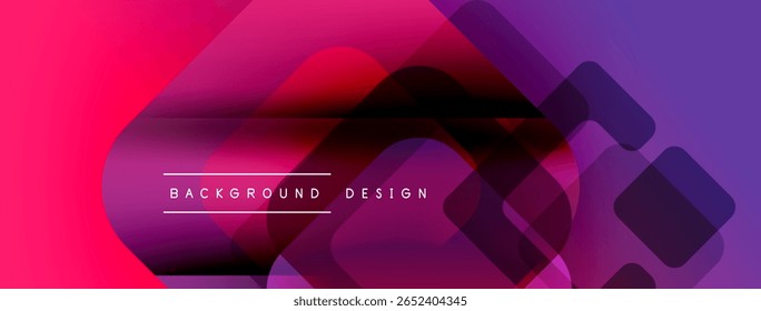 Abstract gradient background. Overlapping shapes create dynamic visual effect. Modern design elements, vibrant colors, smooth transitions.