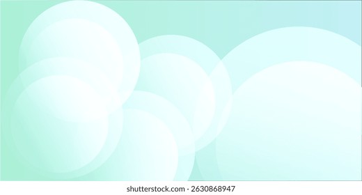 Abstract Gradient Background with Overlapping White Transparent Circles