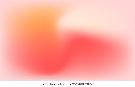 Abstract gradient background of pastel red and orange colors. Beauty curved shape composition illustration for banner, poster, brochure, digital, web, page, surface, decoration, advertising, header