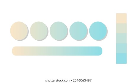 Abstract gradient background with Peach and Turquoise color palette. Abstract illustration with gradient blur design. Blurred colored abstract background. Colorful gradient. Vector illustration