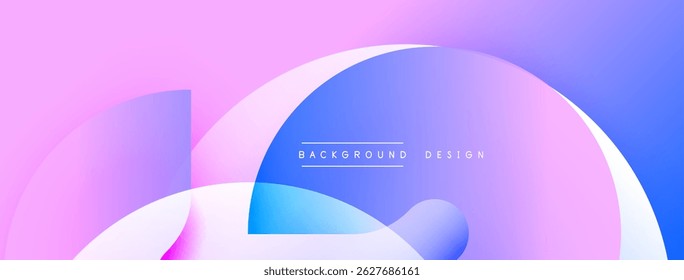 Abstract gradient background. Pink, purple, blue hues blend smoothly. Modern design element for digital projects. Minimalist aesthetic.