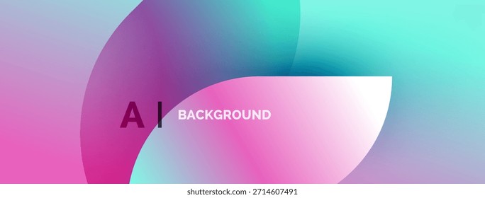 Fondo de gradiente Abstractas. Los tonos rosa, púrpura y turquesa se mezclan suavemente. El texto dice AI BACKGROUND. Elemento de diseño moderno.