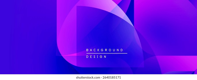 Abstract gradient background. Purple, blue hues blend smoothly. Modern design elements create dynamic visual impact. Text reads background design.