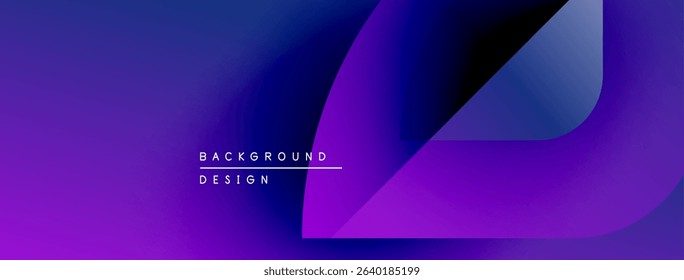 Abstract gradient background. Purple hues blend smoothly, creating dynamic visual effect. Text reads background design. Minimalist composition.
