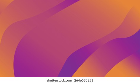 Abstract gradient background with purple and orange wavy shapes