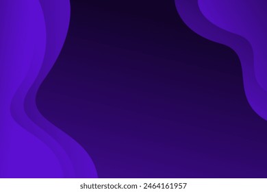 Abstract gradient background with Purple wave and black shadow color. Vector illustration	