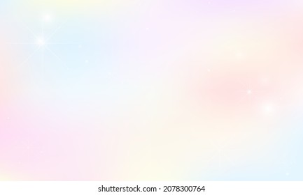 Abstract gradient background. Rainbow background. Color pink blue purple yellow. Imaginary heaven concept. Star, Universe background. Vector illustration.
