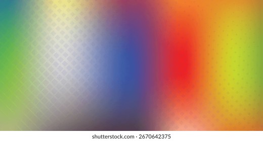 An abstract gradient background in red, blue, yellow, green, and orange, with a subtle geometric diamond texture. Perfect for modern designs, digital art, and creative templates.