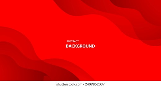 Abstract gradient background with red wave and black shadow color. Vector illustration	