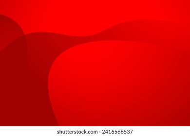 Abstract gradient background with red wave and black shadow color. Vector illustration