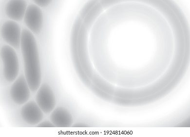 Abstract gradient background with round shape, white and gray color, modern futuristic pattern. Vector illustration.