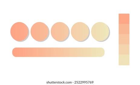 Abstract gradient background with salmon and freesia color palette. Abstract illustration with gradient blur design. Blurred colored abstract background. Colorful gradient. Vector illustration