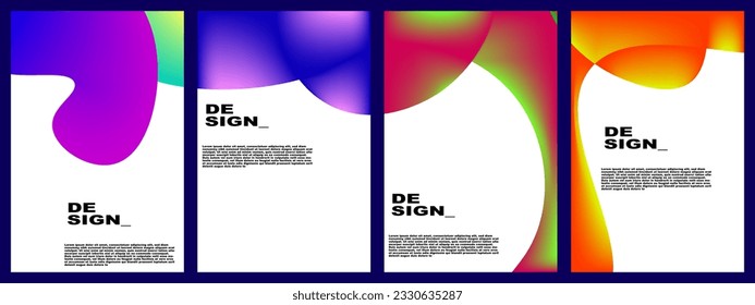 abstract gradient background set for banner, poster, design, template, flyer, brochure, website, etc