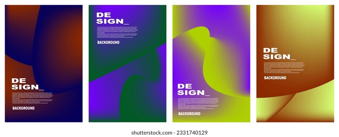 abstract gradient background set for banner, poster, template, flyer, brochure, book, etc
