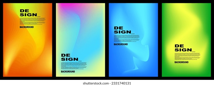 abstract gradient background set for banner, poster, template, flyer, brochure, book, etc