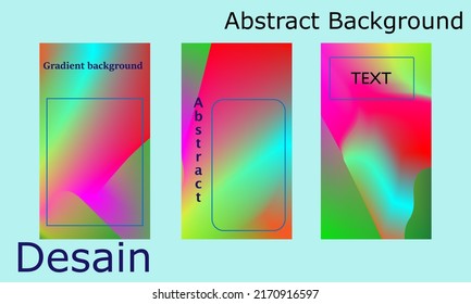 Abstract gradient background set. For Web and Mobile Applications, design art illustration templates and social media, modern décor.