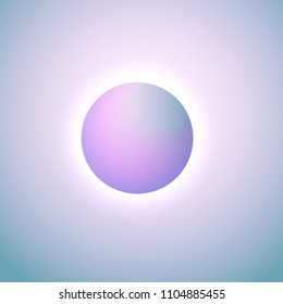Abstract gradient background, shinig circle. Cosmic sky futuristic concept