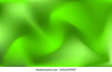 Abstract gradient background shiny emerald green color. composition of gradient art illustration of chaotic curved shapes for banner, poster, brochure, digital, web, page, surface, decoration, landing