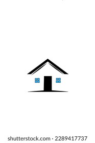 abstract gradient background with simple house vector logo great for poster, banner, flyer, web and more